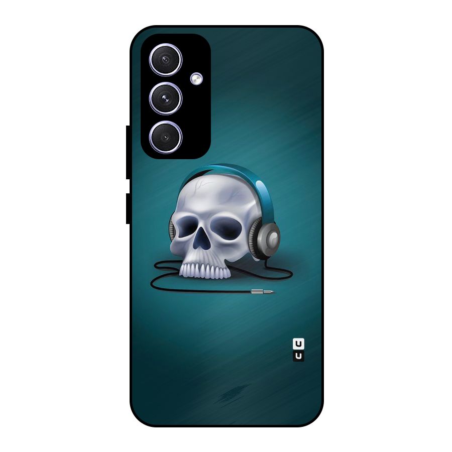 Music Skull Metal Back Case for Galaxy A54