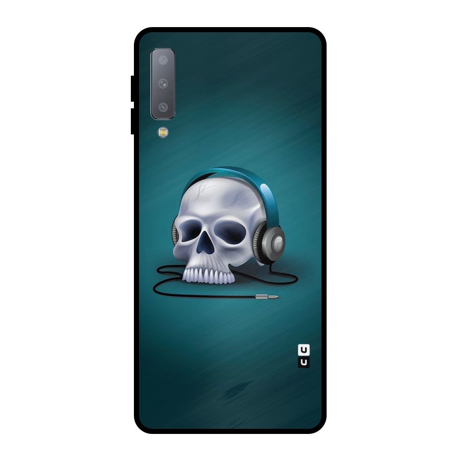 Music Skull Metal Back Case for Galaxy A7 (2018)