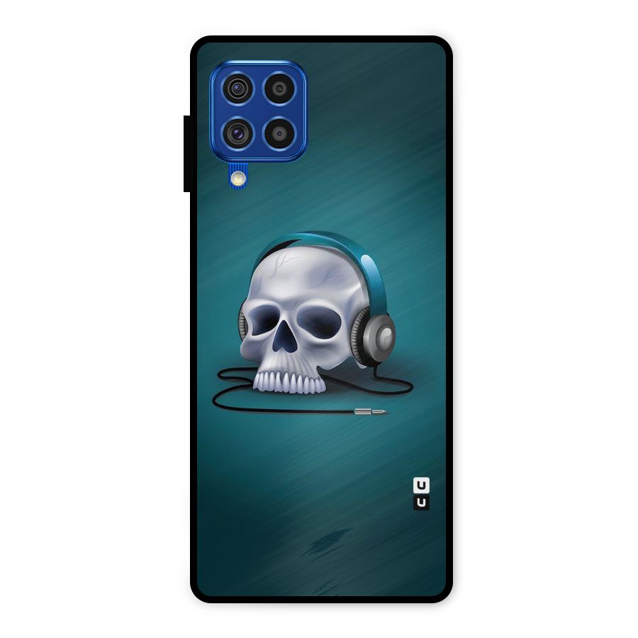 Music Skull Metal Back Case for Galaxy F62