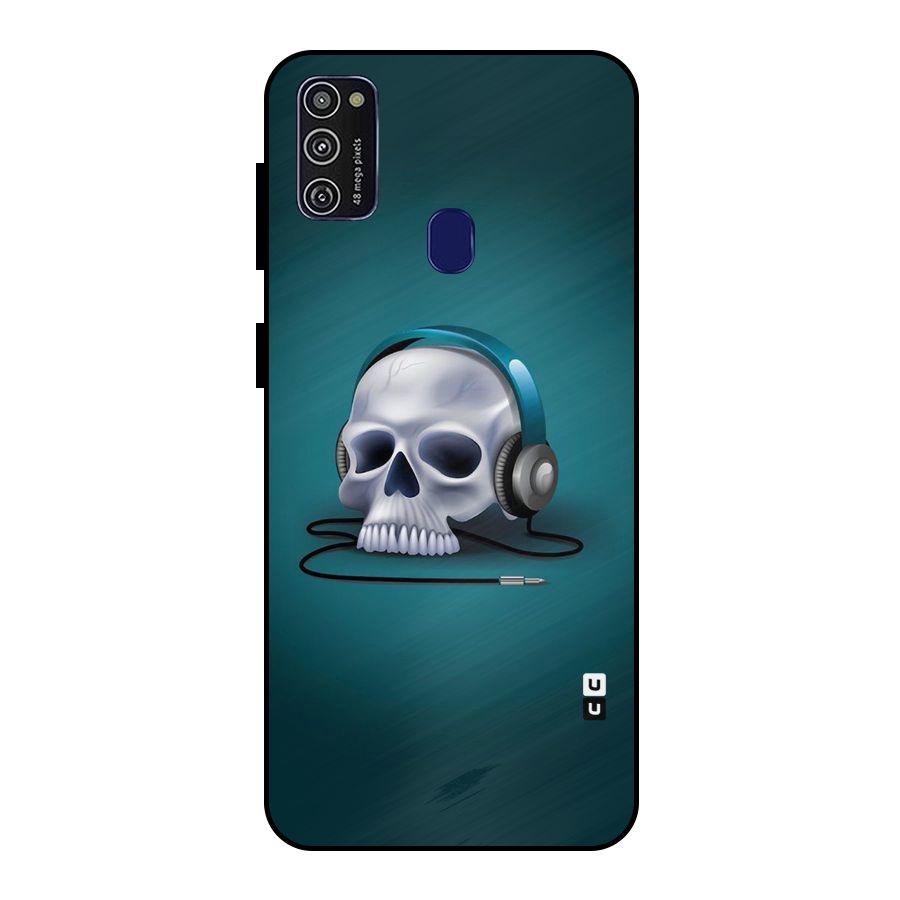 Music Skull Metal Back Case for Galaxy M30s