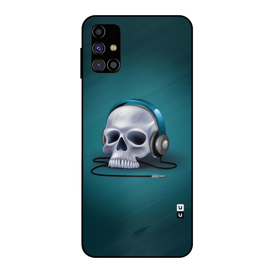 Music Skull Metal Back Case for Galaxy M31s