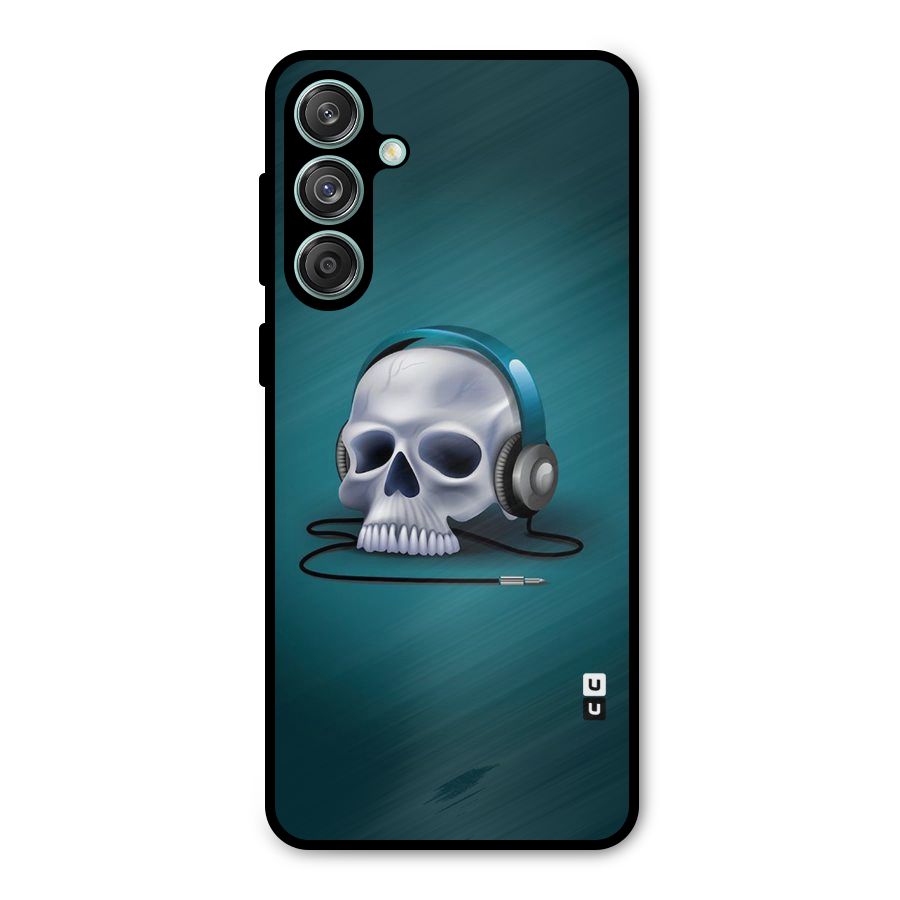 Music Skull Metal Back Case for Galaxy M55 5G