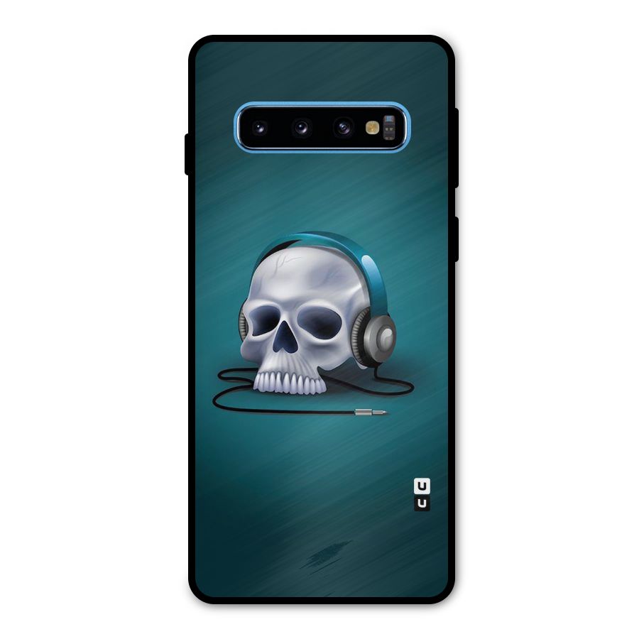 Music Skull Metal Back Case for Galaxy S10