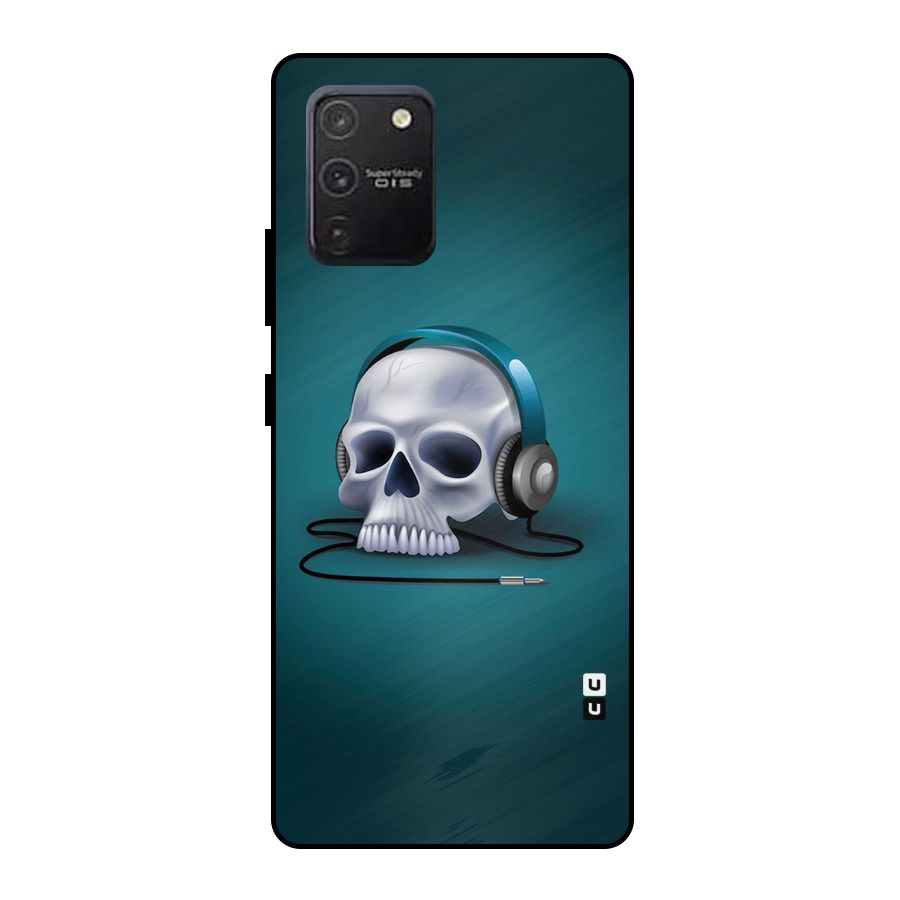 Music Skull Metal Back Case for Galaxy S10 Lite