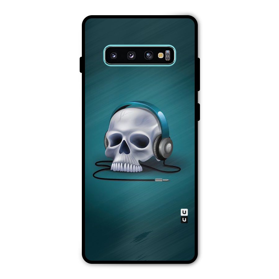 Music Skull Metal Back Case for Galaxy S10 Plus