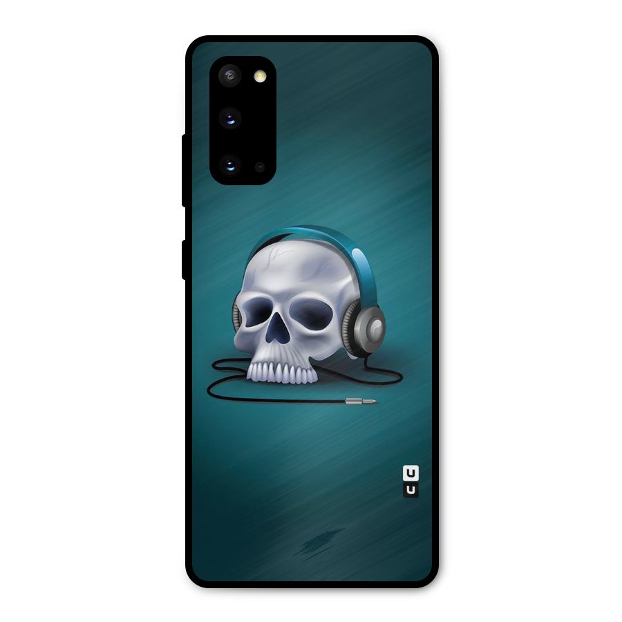 Music Skull Metal Back Case for Galaxy S20