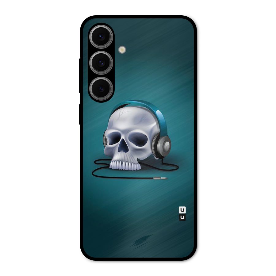 Music Skull Metal Back Case for Galaxy S24 FE