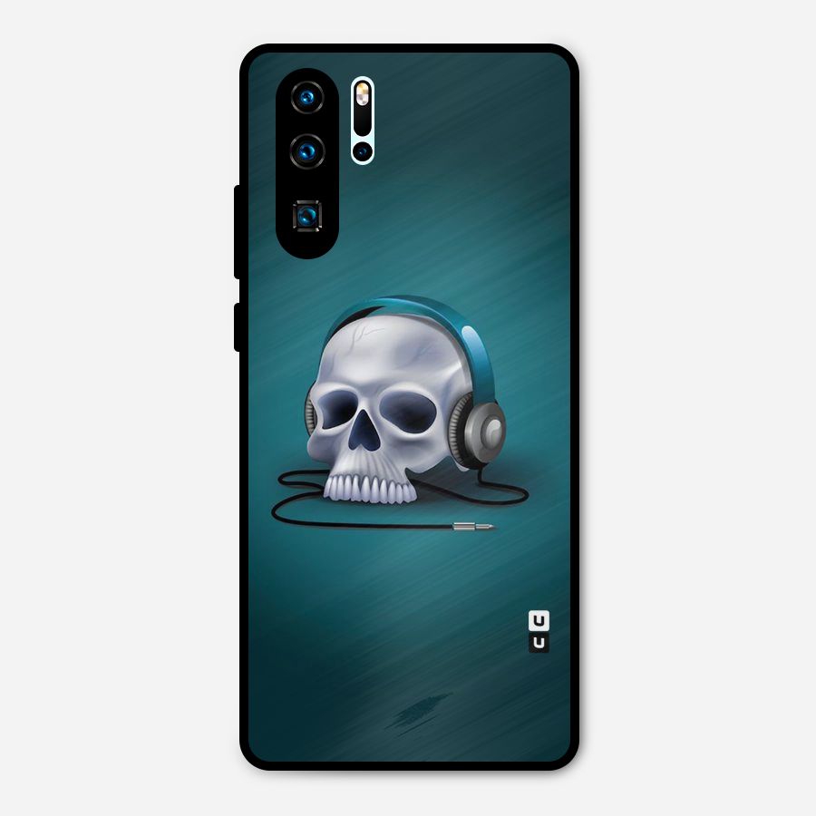 Music Skull Metal Back Case for Huawei P30 Pro