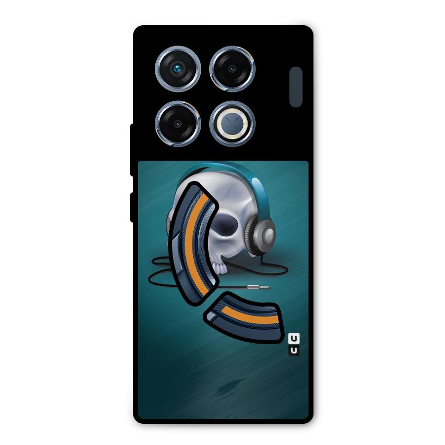 Music Skull Metal Back Case for Infinix GT 20 Pro