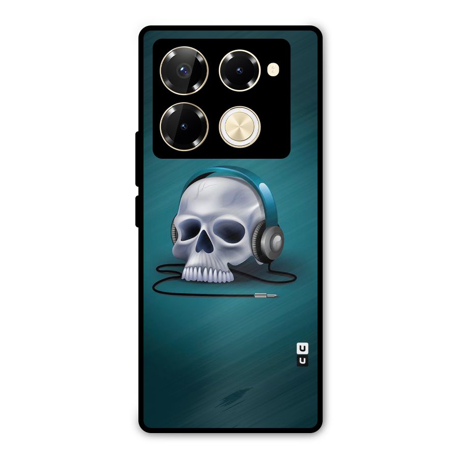 Music Skull Metal Back Case for Infinix Note 40 Pro