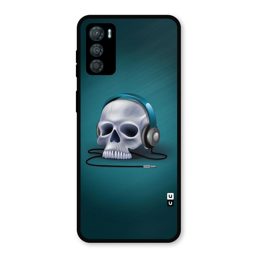 Music Skull Metal Back Case for Moto G42