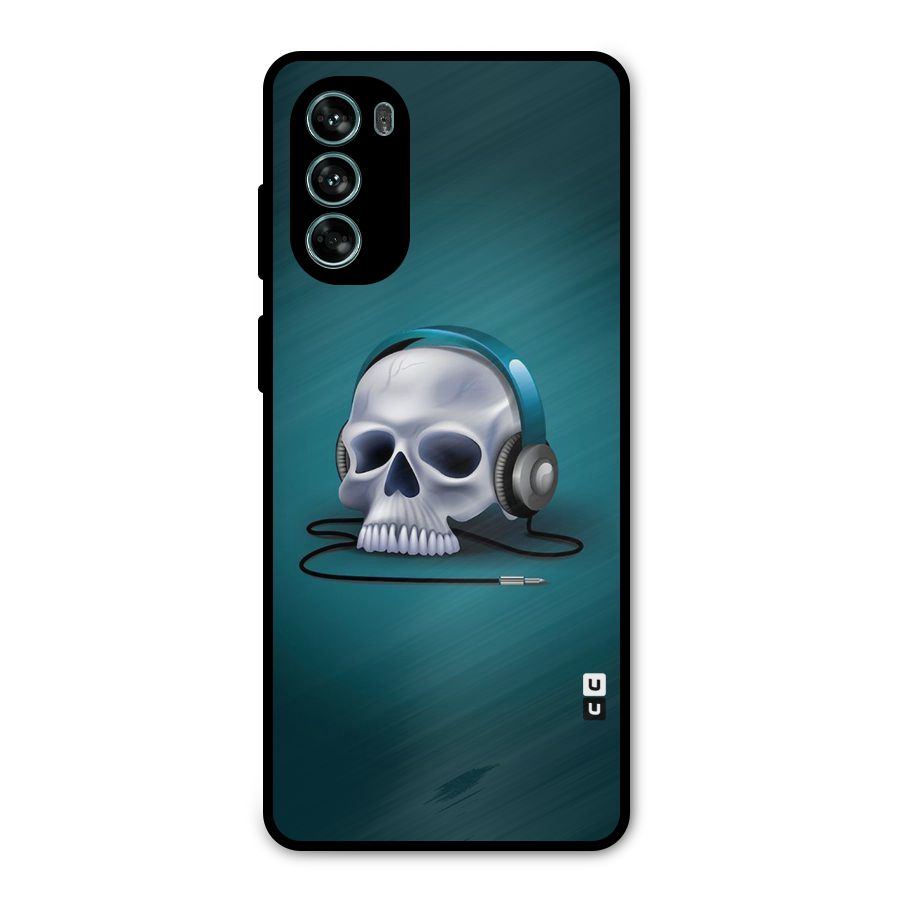Music Skull Metal Back Case for Moto G62