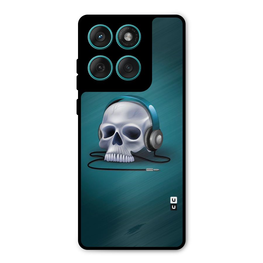 Music Skull Metal Back Case for Motorola Edge 60 Fusion