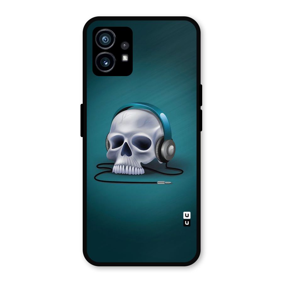 Music Skull Metal Back Case for Nothing Phone 1