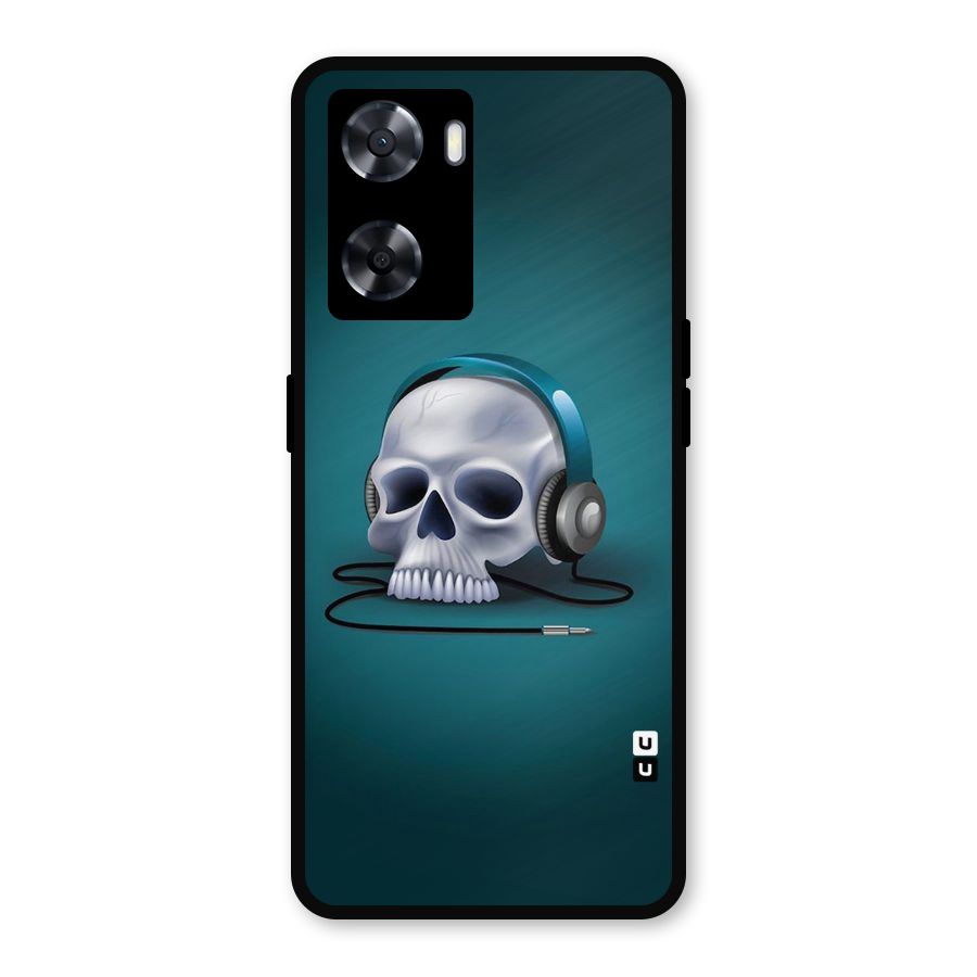 Music Skull Metal Back Case for Oppo A77