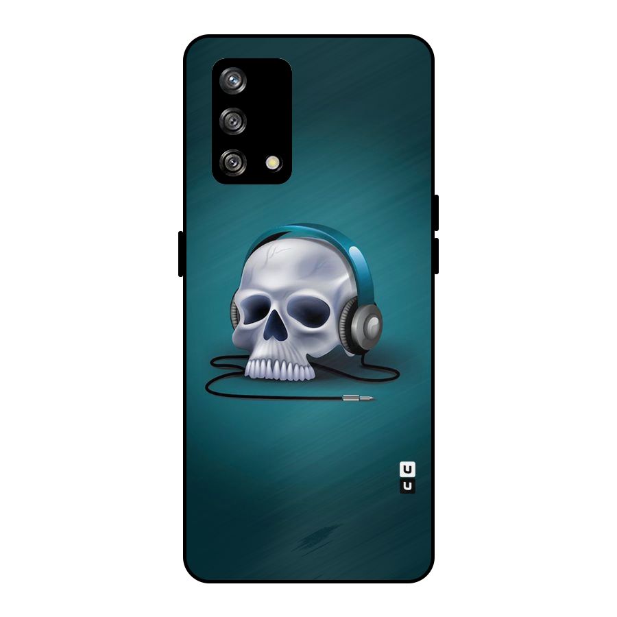 Music Skull Metal Back Case for Oppo F19