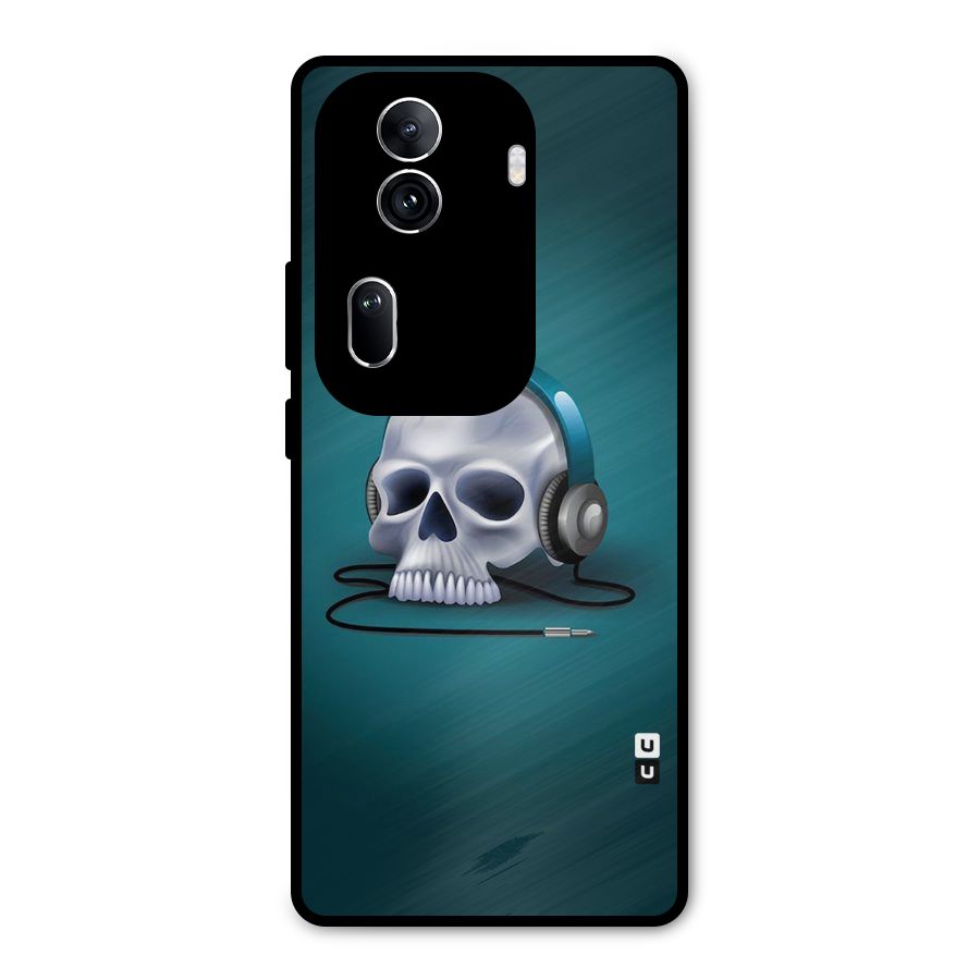Music Skull Metal Back Case for Oppo Reno11 Pro 5G