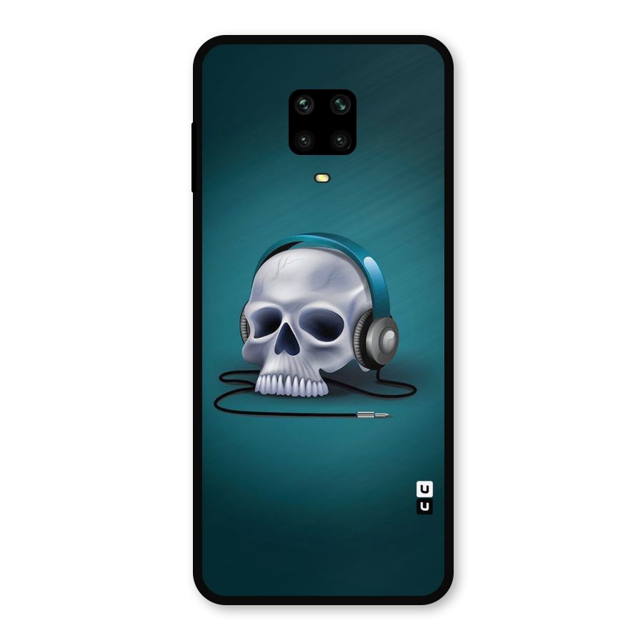 Music Skull Metal Back Case for Poco M2 Pro