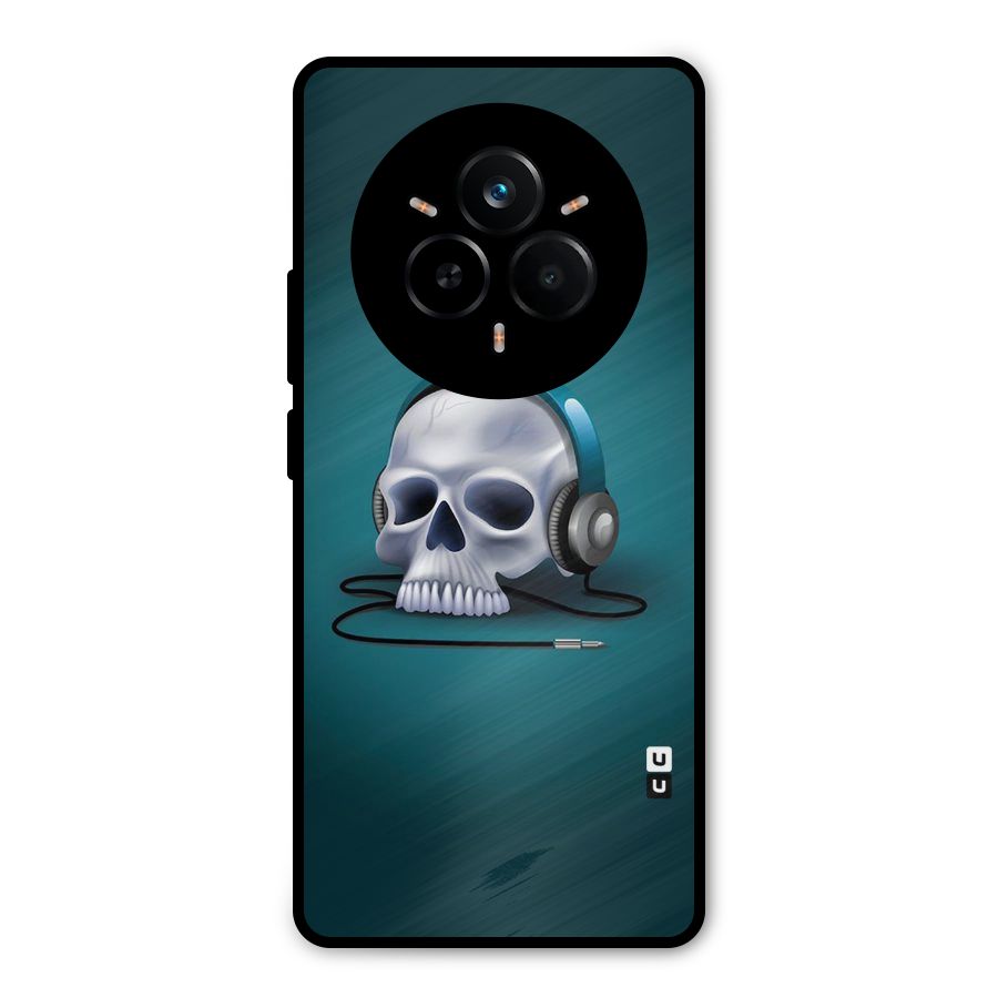 Music Skull Metal Back Case for Realme 14 Pro