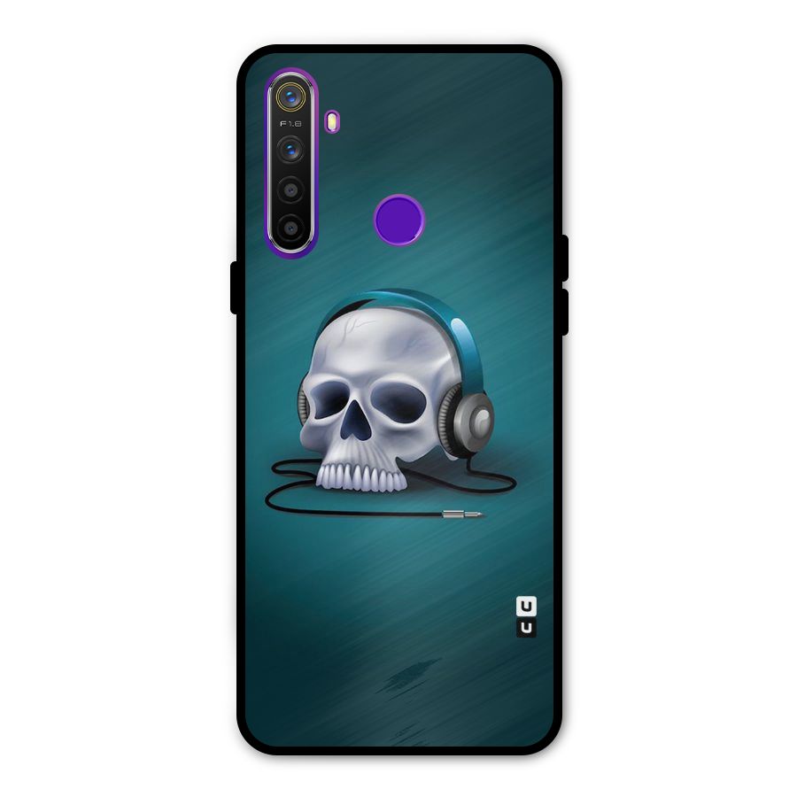 Music Skull Metal Back Case for Realme 5i