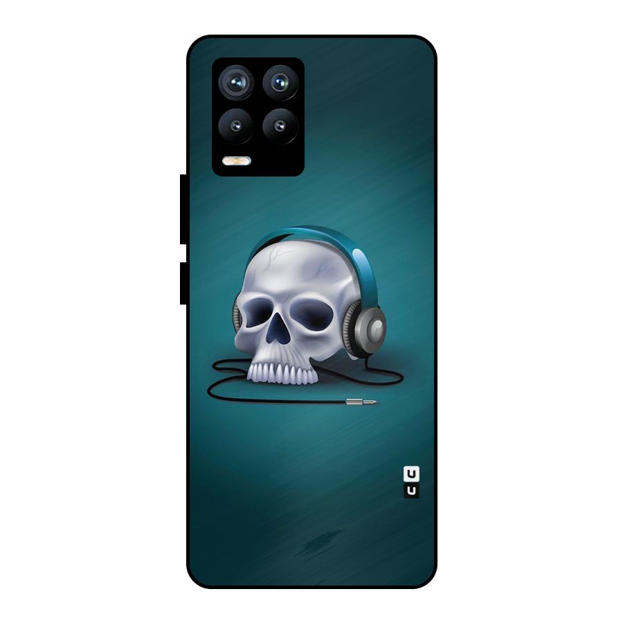 Music Skull Metal Back Case for Realme 8 Pro