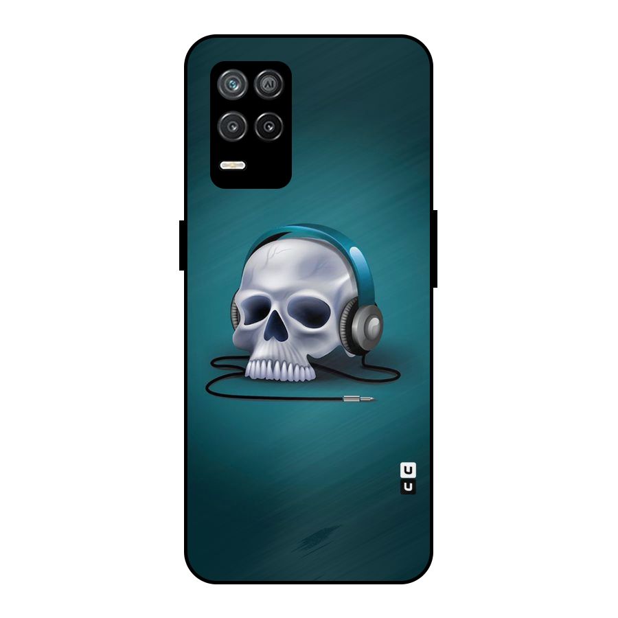 Music Skull Metal Back Case for Realme 8s 5G