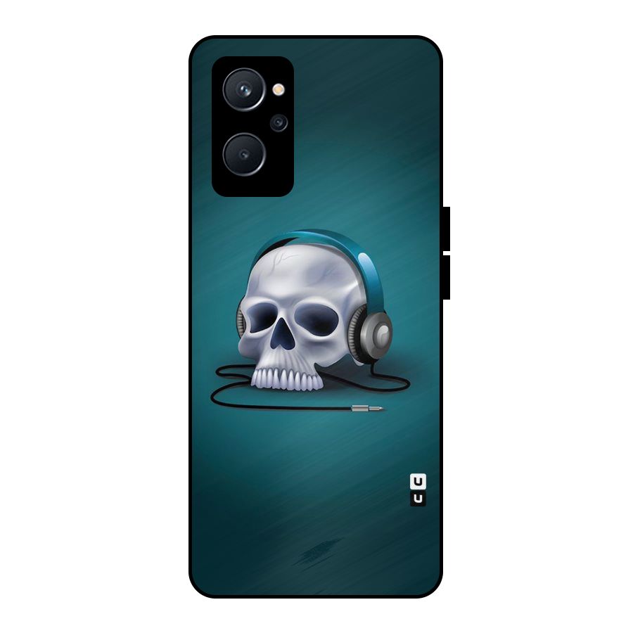 Music Skull Metal Back Case for Realme 9i 5G