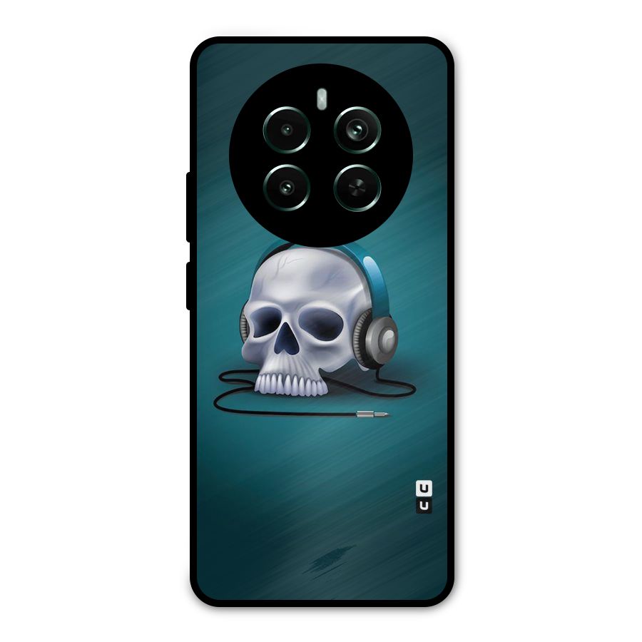 Music Skull Metal Back Case for Realme Narzo 70 Pro
