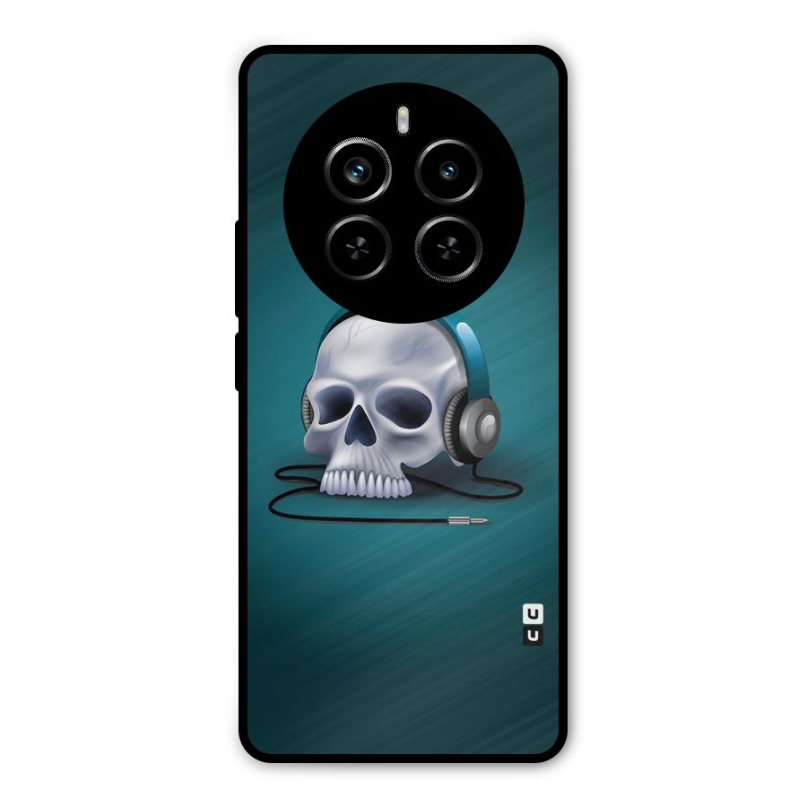 Music Skull Metal Back Case for Realme P1 Pro