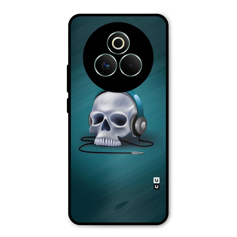 Music Skull Metal Back Case for Realme P3 Pro
