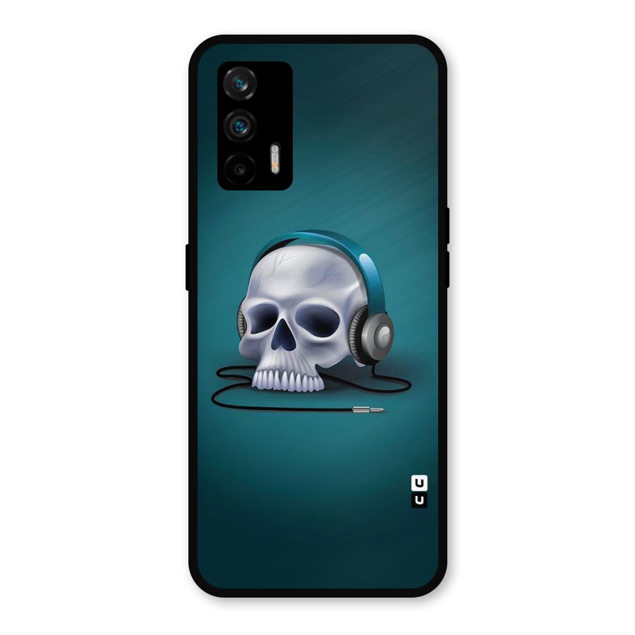 Music Skull Metal Back Case for Realme X7 Max