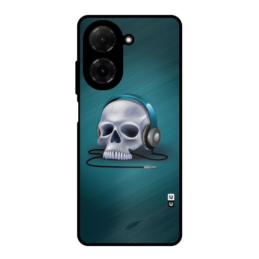 Music Skull Metal Back Case for Redmi A5 4G