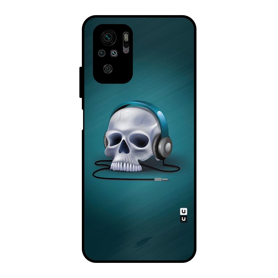 Music Skull Metal Back Case for Redmi Note 10S