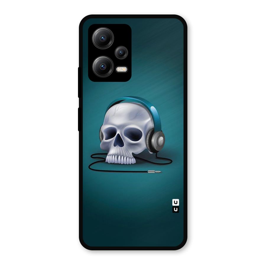 Music Skull Metal Back Case for Redmi Note 12 5G