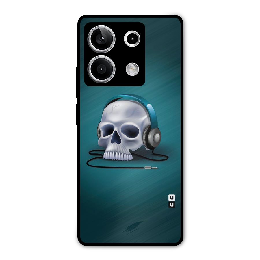 Music Skull Metal Back Case for Redmi Note 13 5G
