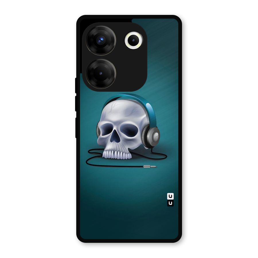 Music Skull Metal Back Case for Tecno Camon 20 Pro