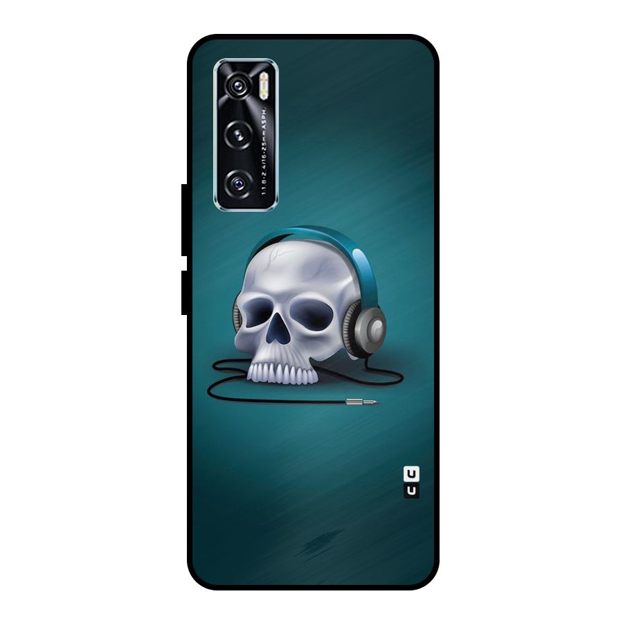 Music Skull Metal Back Case for Vivo V20 SE