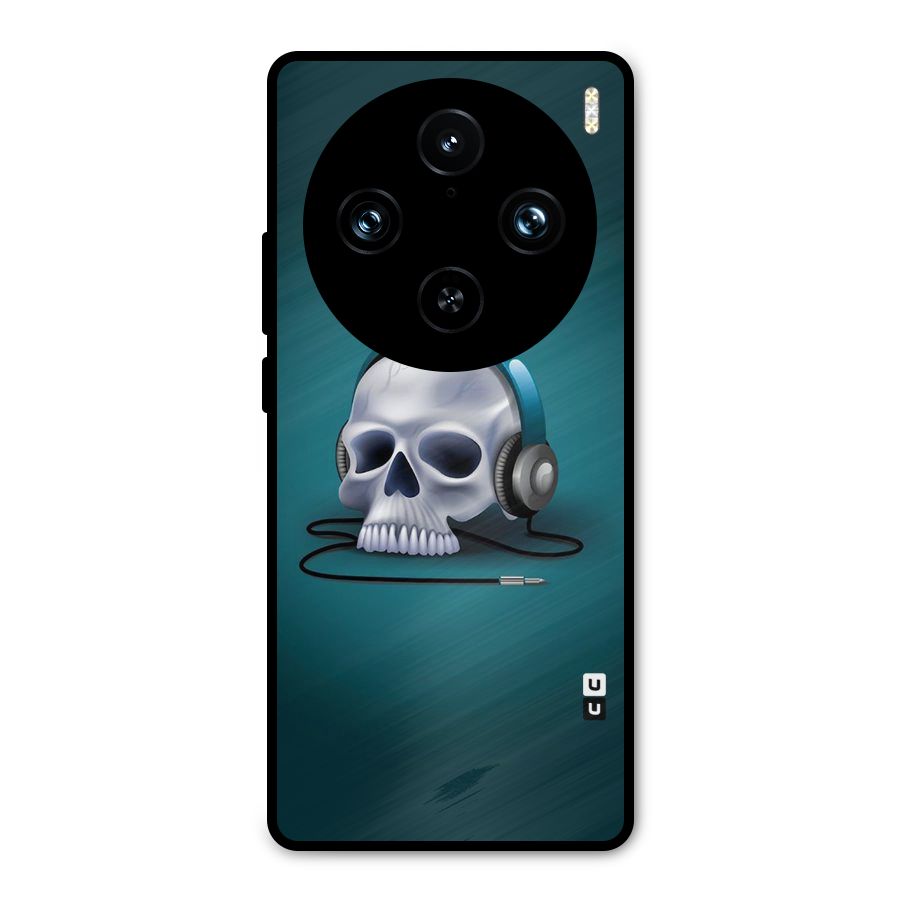 Music Skull Metal Back Case for Vivo X100 Pro