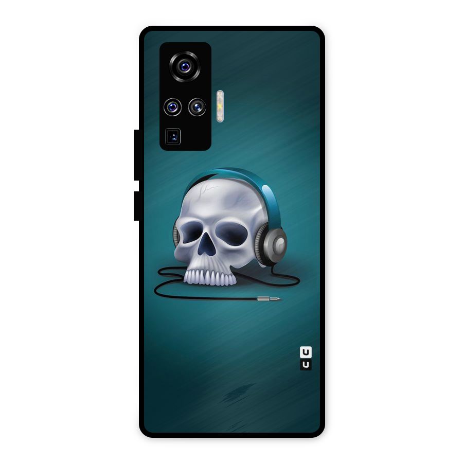 Music Skull Metal Back Case for Vivo X50 Pro
