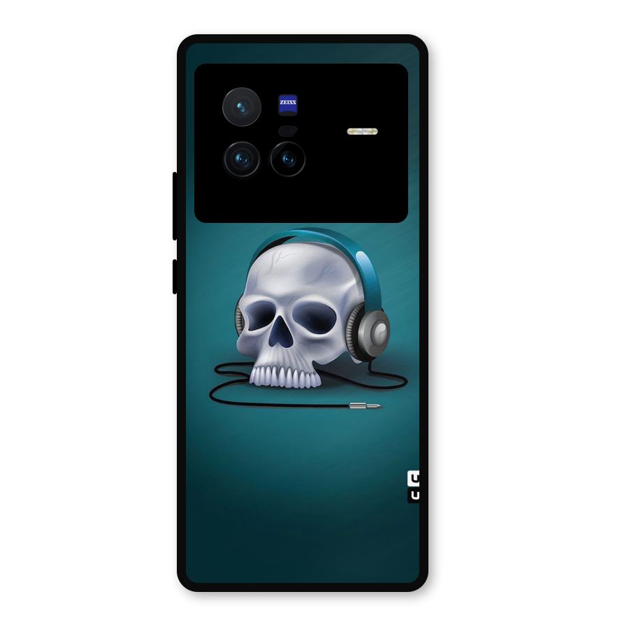 Music Skull Metal Back Case for Vivo X80