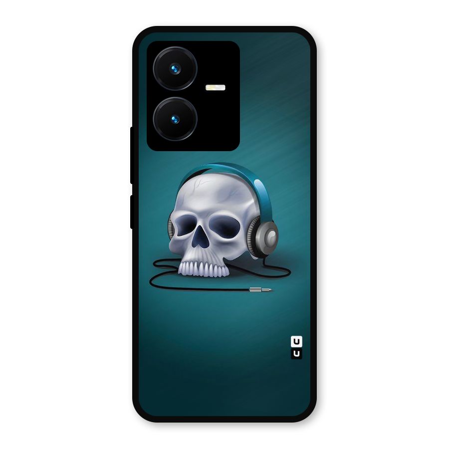 Music Skull Metal Back Case for Vivo Y22