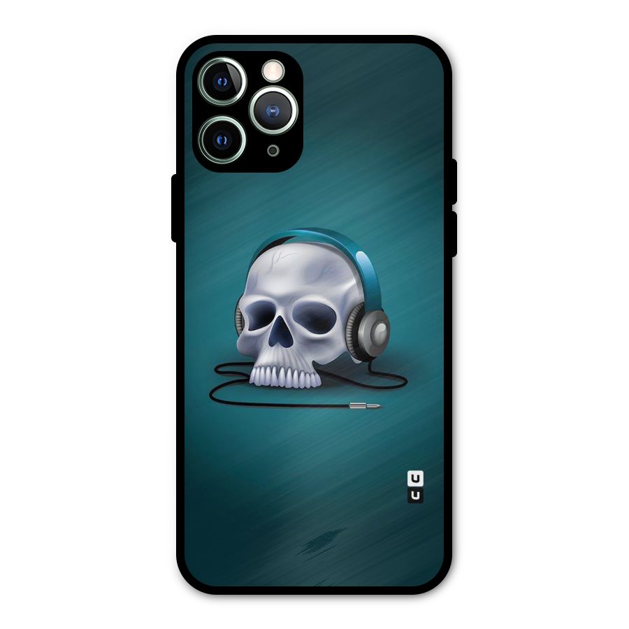 Music Skull Metal Back Case for iPhone 11 Pro Max