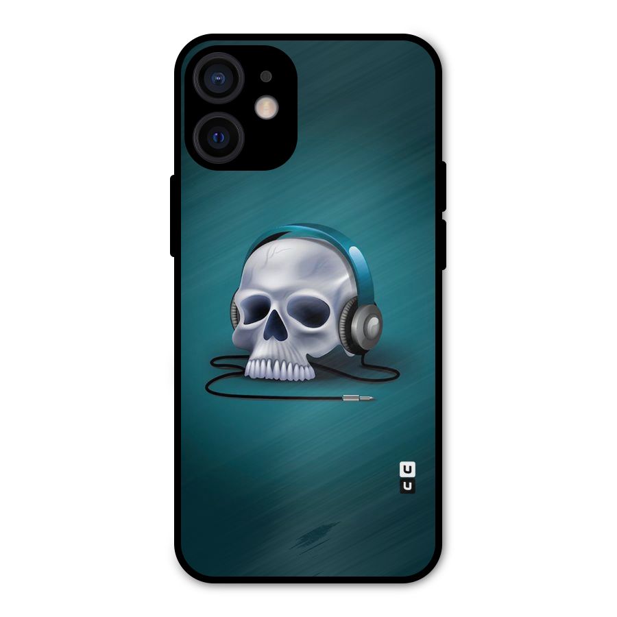 Music Skull Metal Back Case for iPhone 12 Mini