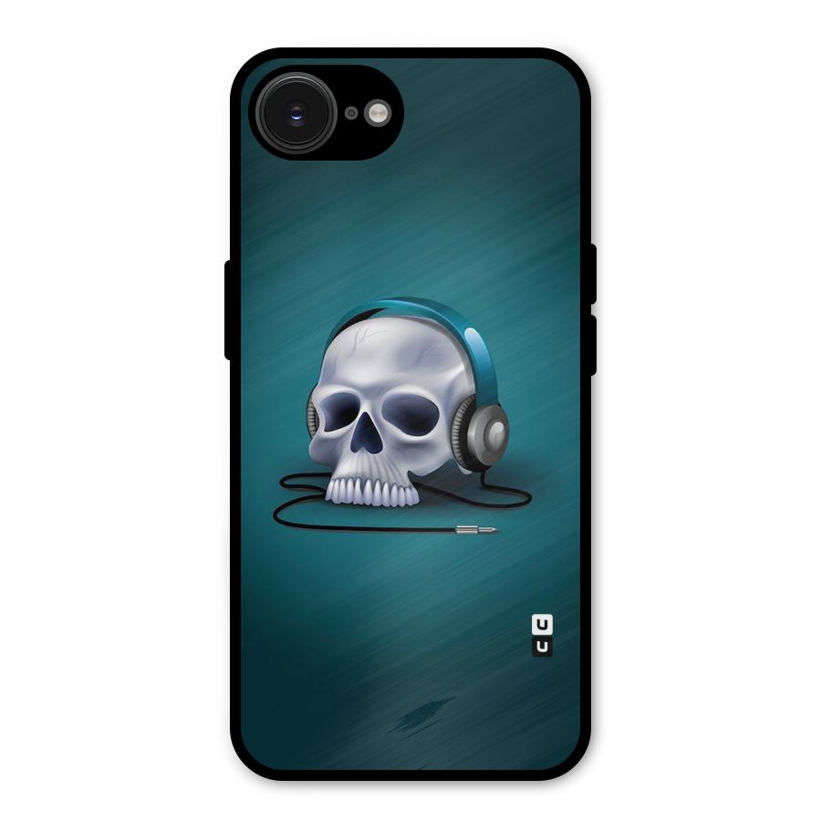 Music Skull Metal Back Case for iPhone 16e