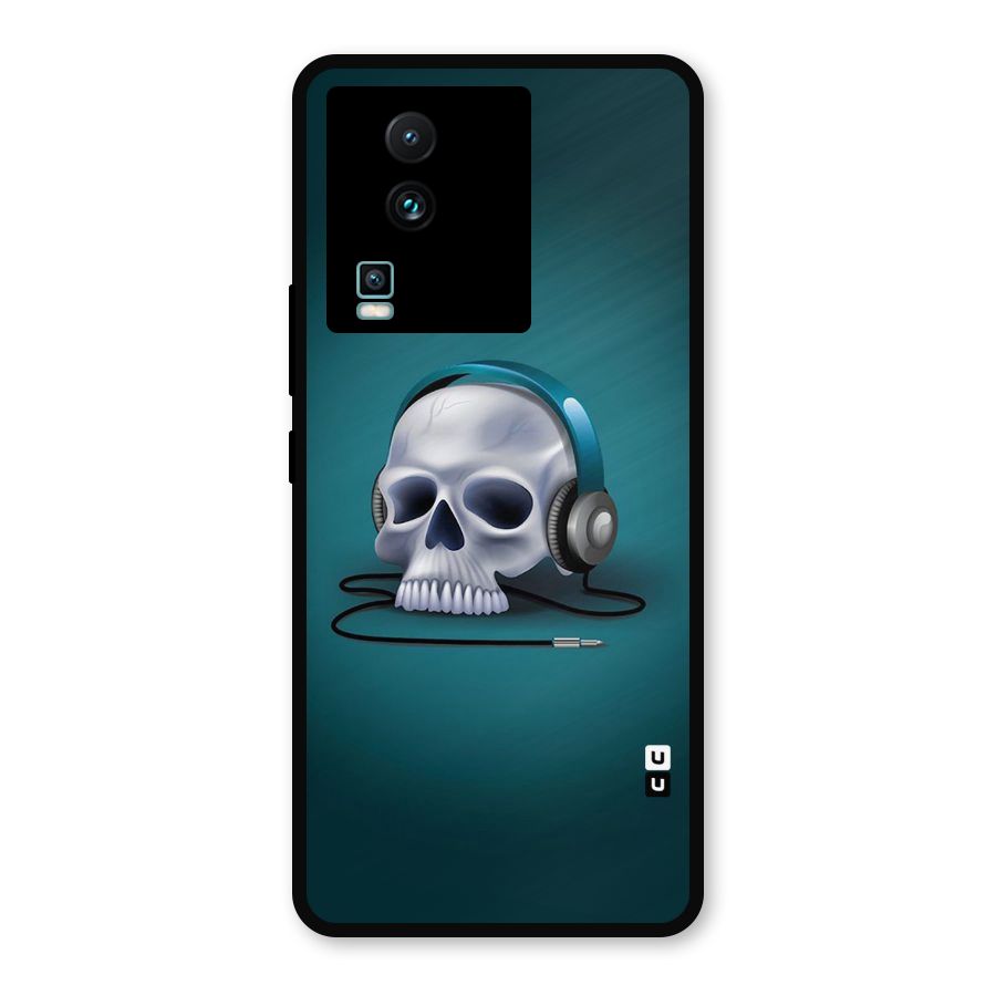 Music Skull Metal Back Case for iQOO Neo 7