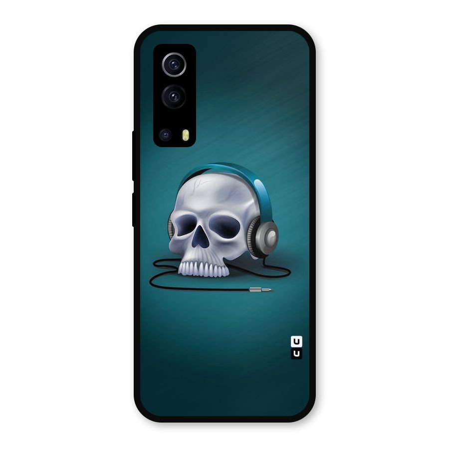 Music Skull Metal Back Case for iQOO Z3