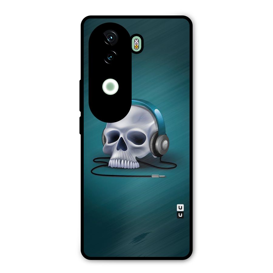 Music Skull Metal Back Case for iQOO Z9s