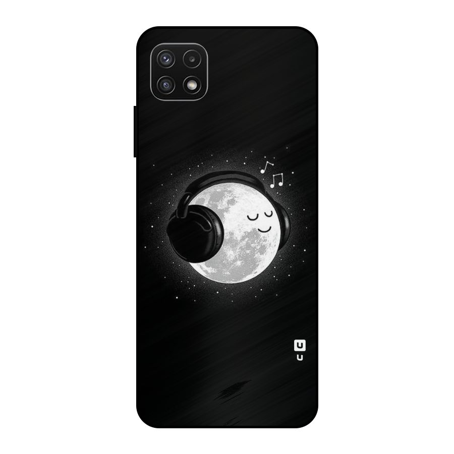 Music World Enjoying Metal Back Case for Galaxy A22 5G