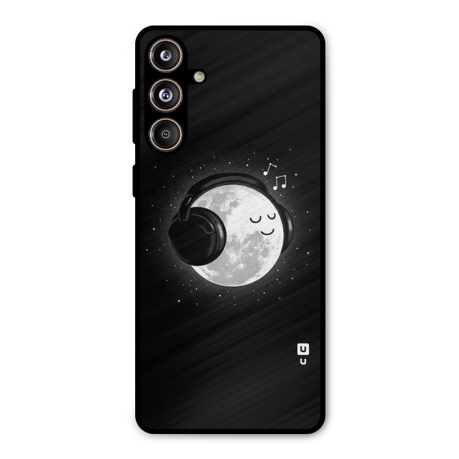 Music World Enjoying Metal Back Case for Galaxy F55
