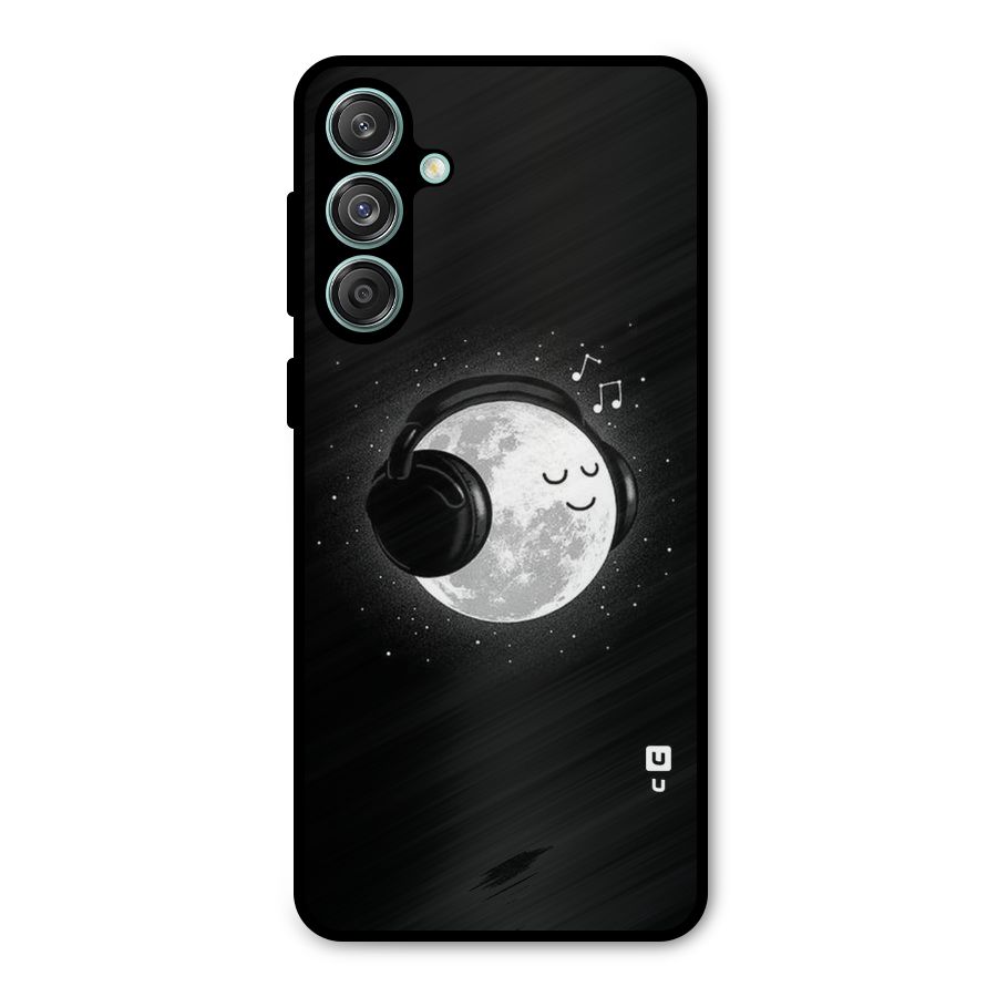 Music World Enjoying Metal Back Case for Galaxy M55 5G
